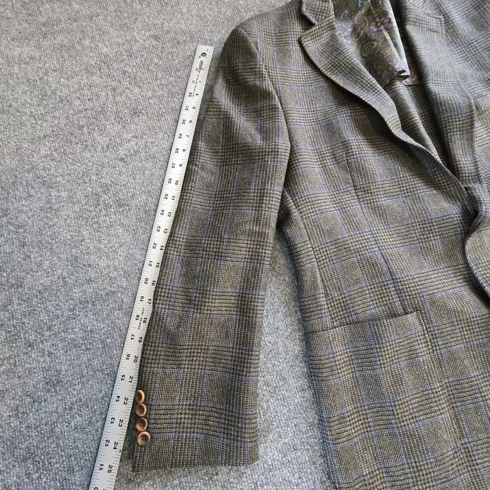 Rubensteins Blazer Mens 42LGray Plaid  Blend (New Orleans)